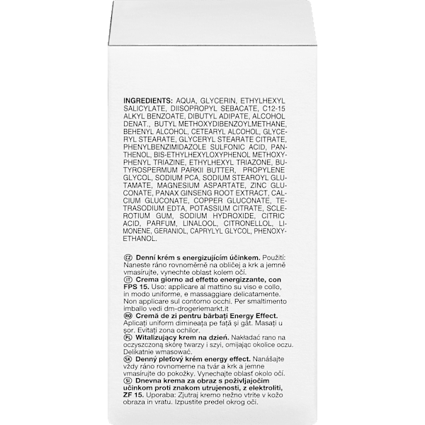 Gesichtscreme energy effect LSF 15 SEINZ.
