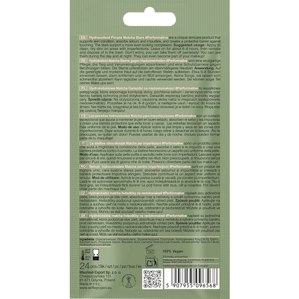 Anti-Pickel Patches Hydrocolloid Pimple Matcha Stars Selfie Project
