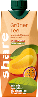 Grüner Tee, Mango & Maracuja share