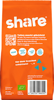 Linsenchips, gesalzen mit schwarzem Reis share