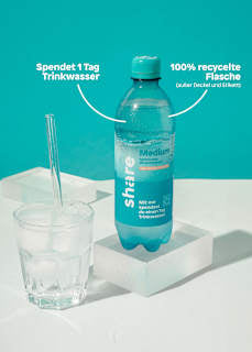 Natürliches Mineralwasser, Medium share