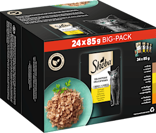 Nassfutter Katze Delikatessen - Geflügel Variation, Multipack (24x85 g) Sheba