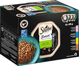 Nassfutter Katze feine Vielfalt in Sauce, Multipack (12x85 g) Sheba