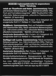 Nassfutter Katze Filets mit Geflügel & Fisch, Multipack (6x60 g) Sheba