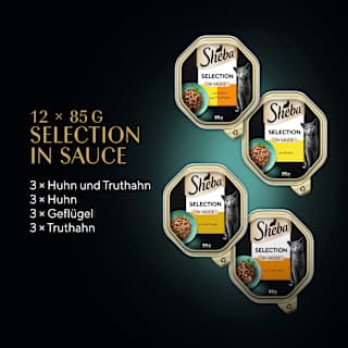 Nassfutter Katze Geflügel Variation in Sauce, Selection Multipack (12x85 g) Sheba
