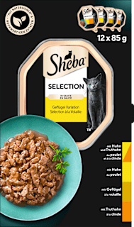 Nassfutter Katze Geflügel Variation in Sauce, Selection Multipack (12x85 g) Sheba