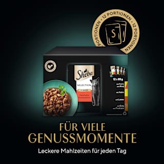 Nassfutter Katze, herzhafte Komposition - Selection in Sauce, Multipack (12x85 g) Sheba