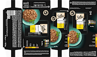 Nassfutter Katze, Huhn, Ente & Truthahn, Selection in Sauce - Geflügel Variation, Multipack (12x85 g) Sheba