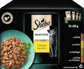 Nassfutter Katze, Huhn, Ente & Truthahn, Selection in Sauce - Geflügel Variation, Multipack (12x85 g) Sheba
