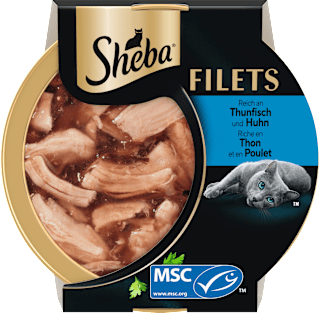 Nassfutter Katze Huhn Filets mit nachhaltigem Thunfisch Sheba