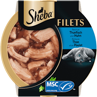 Nassfutter Katze Huhn Filets mit nachhaltigem Thunfisch Sheba