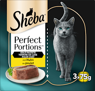 Nassfutter Katze Huhn, Perfect Portions Multipack (6x37,5 g)  Sheba
