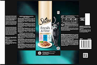 Nassfutter Katze mit Lachs, Thunfisch & Forelle, fresh & fine, Multipack (6x50 g) Sheba
