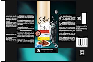 Nassfutter Katze mit Rind, Weißfisch & Hühnerleber, fresh cuisine Taste of Paris, Multipack (6x50 g) Sheba