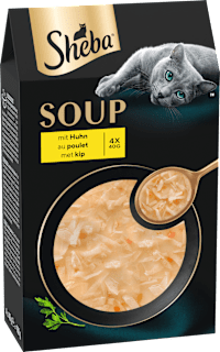 Nassfutter Katze Soup mit Huhn, Multipack (4x40 g) Sheba
