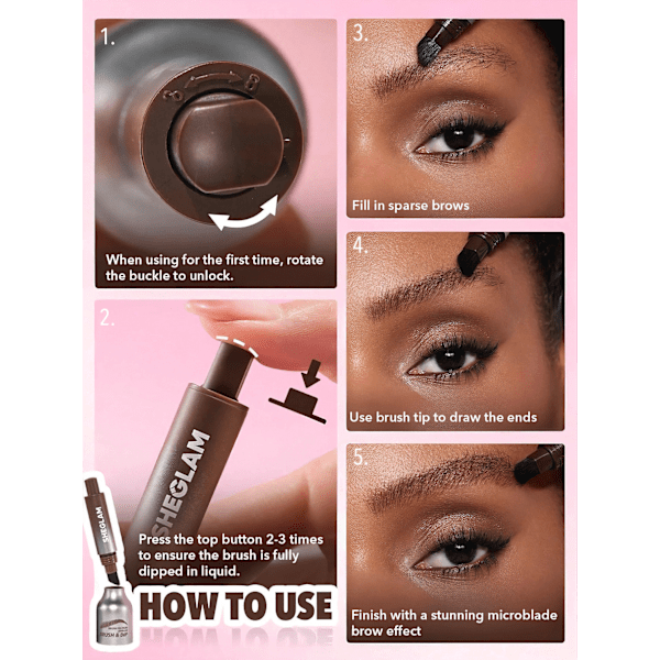 Augenbrauenstift Brow-Fection Angled Brush & Dip Chocolate SHEGLAM