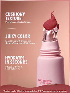 Lipgloss Care Crystal Glaze Strawberry Milk SHEGLAM