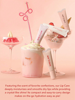 Lipgloss Care Crystal Glaze Strawberry Milk SHEGLAM