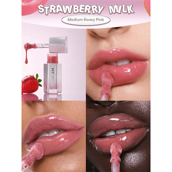 Lipgloss Glass Lock Air 118 Strawberry Milk SHEGLAM