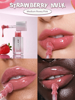 Lipgloss Glass Lock Air 118 Strawberry Milk SHEGLAM