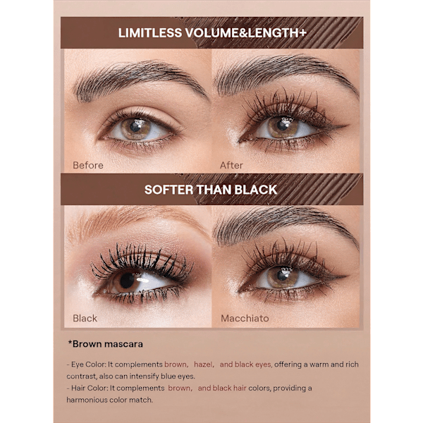 Mascara All In One Volume & Length Waterproof Macchiato SHEGLAM