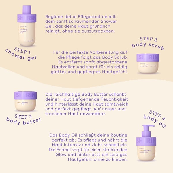 Körperbutter Creamy Blueberry Caramel Bliss SHIRIN BEAUTY