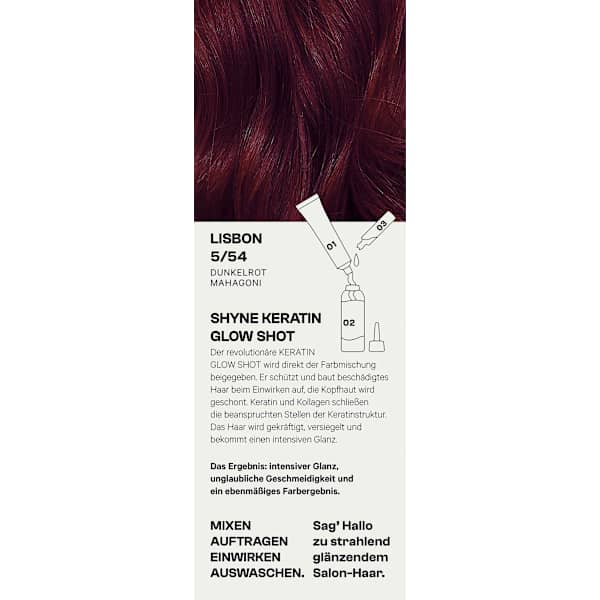 Haarfarbe 5/54 Lisbon Dunkelrot Mahagoni SHYNE Professional