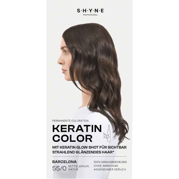 Haarfarbe 55/0 Barcelona Mittelbraun Natur SHYNE Professional