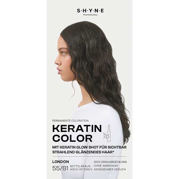 Haarfarbe 55/81 London Mittelbraun Asch-Intensiv SHYNE Professional