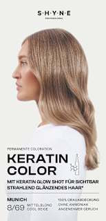 Haarfarbe 8/69 Munich Mittelblond Cool Beige SHYNE Professional