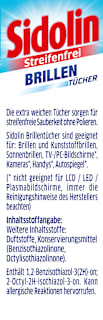 Brillenputztücher Streifenfrei Sidolin