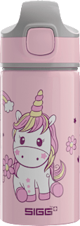 Trinkflasche Kinder Aluminium, rosa Einhorn, 400 ml  SIGG