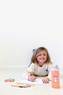 Trinkflasche Kinder Fairy Friend, rosa/grau Prinzessin, 450 ml  SIGG