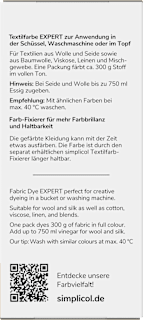 Textilfarbe expert Mitternacht- Schwarz Simplicol