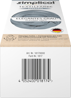 Textilfarbe intensiv Elegantes Grau Simplicol