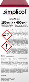 Textilfarbe intensiv Rubin-Rot Simplicol