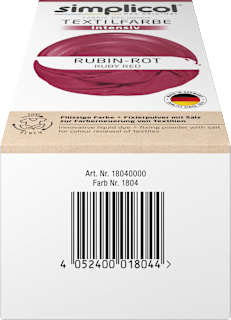 Textilfarbe intensiv Rubin-Rot Simplicol