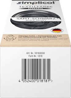 Textilfarbe Samt Schwarz Simplicol