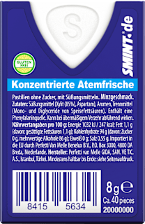 Pastillen, mint, Minze mit Xylit, zuckerfrei Smint
