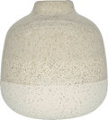 Keramikvase halbseitig lasiert, creme/beige Soapland