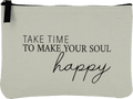 Kosmetiktasche Beige "Make Your Soul Happy" Soapland