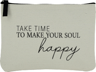 Kosmetiktasche Beige "Make Your Soul Happy" Soapland