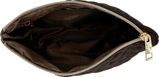 Kosmetiktasche dunkelbraun Pailetten Soapland
