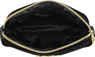 Kosmetiktasche schwarz Schleife gold  Soapland