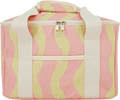 Kühltasche aus Polycotton, Wellenmuster gestreift, gelb/rosa (32x21x21 cm) Soapland