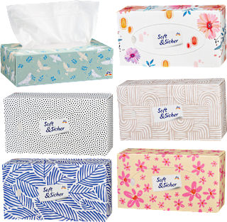 Taschentücher Box Design Soft&Sicher