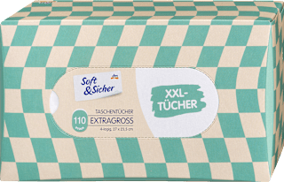 Taschentücher Box mit extra großen Taschentüchern Soft&Sicher