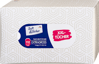 Taschentücher Box mit extra großen Taschentüchern Soft&Sicher