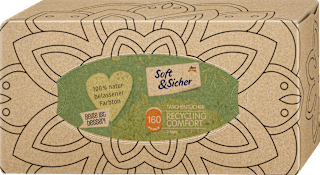 Taschentücher Box Recycling 3-lagig Soft&Sicher