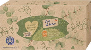 Taschentücher Box Recycling 4-lagig Soft&Sicher